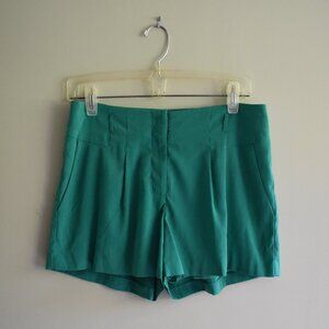 Forever 21 Bright Green Pleated Shorts